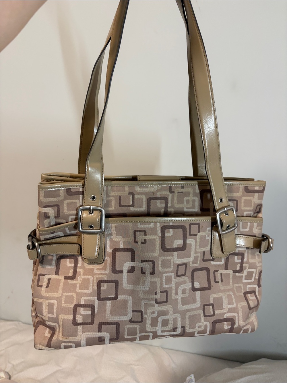 Nine West Tote Bag with Buckle Straps